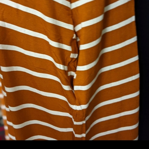 SOLD SOLD SOLDIvory Stripe Maxi Dress W/Pockets - Picture 6 of 11